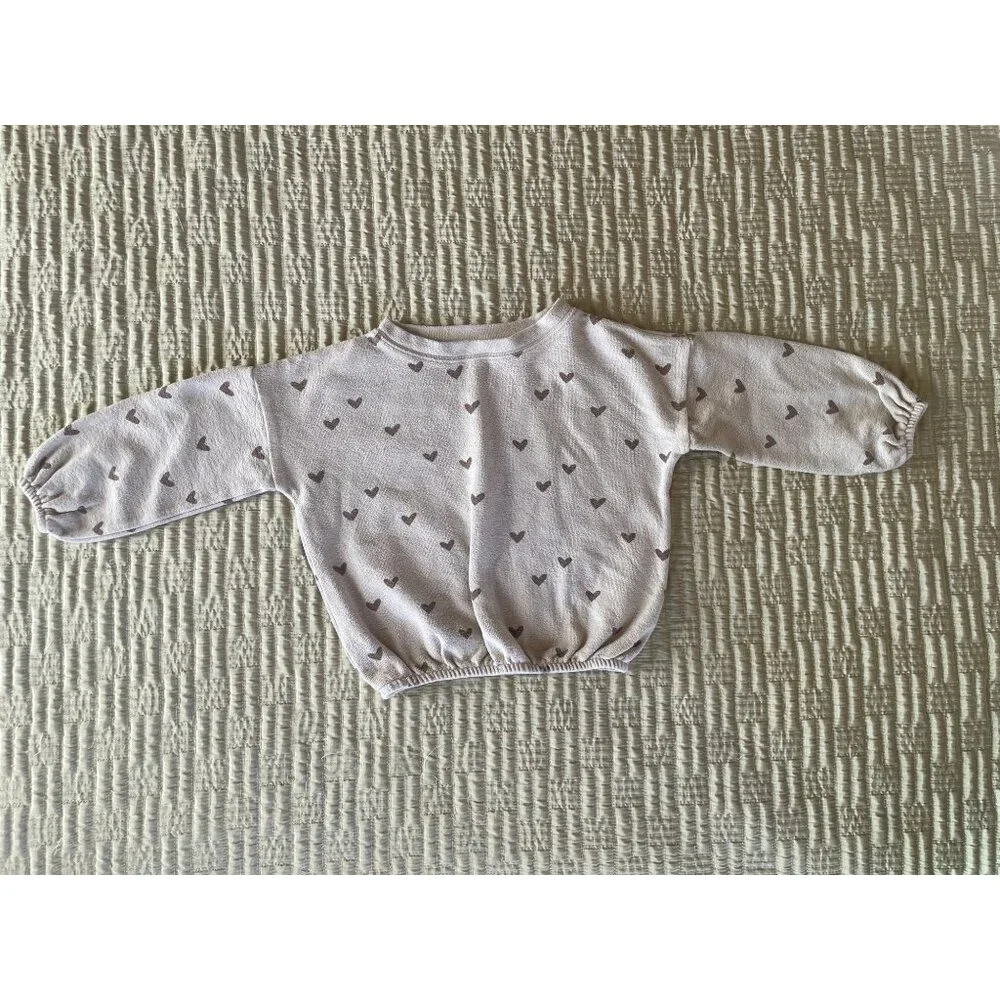 Rylee + Cru Cream Heart Print Sweatshirt & Legging Set